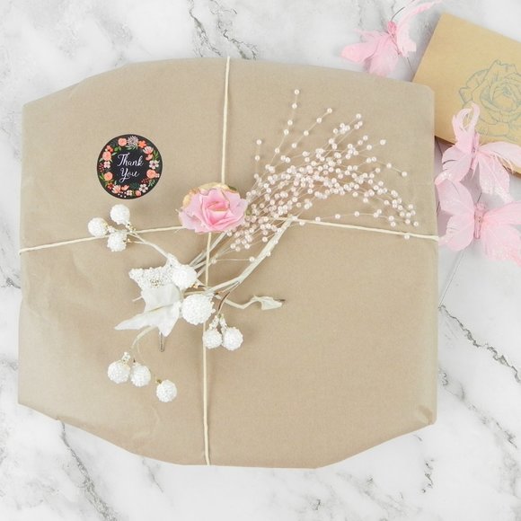 Botanical Lapel Brooch | 60s Gold Tone Orange Pin - Picture 7 of 7